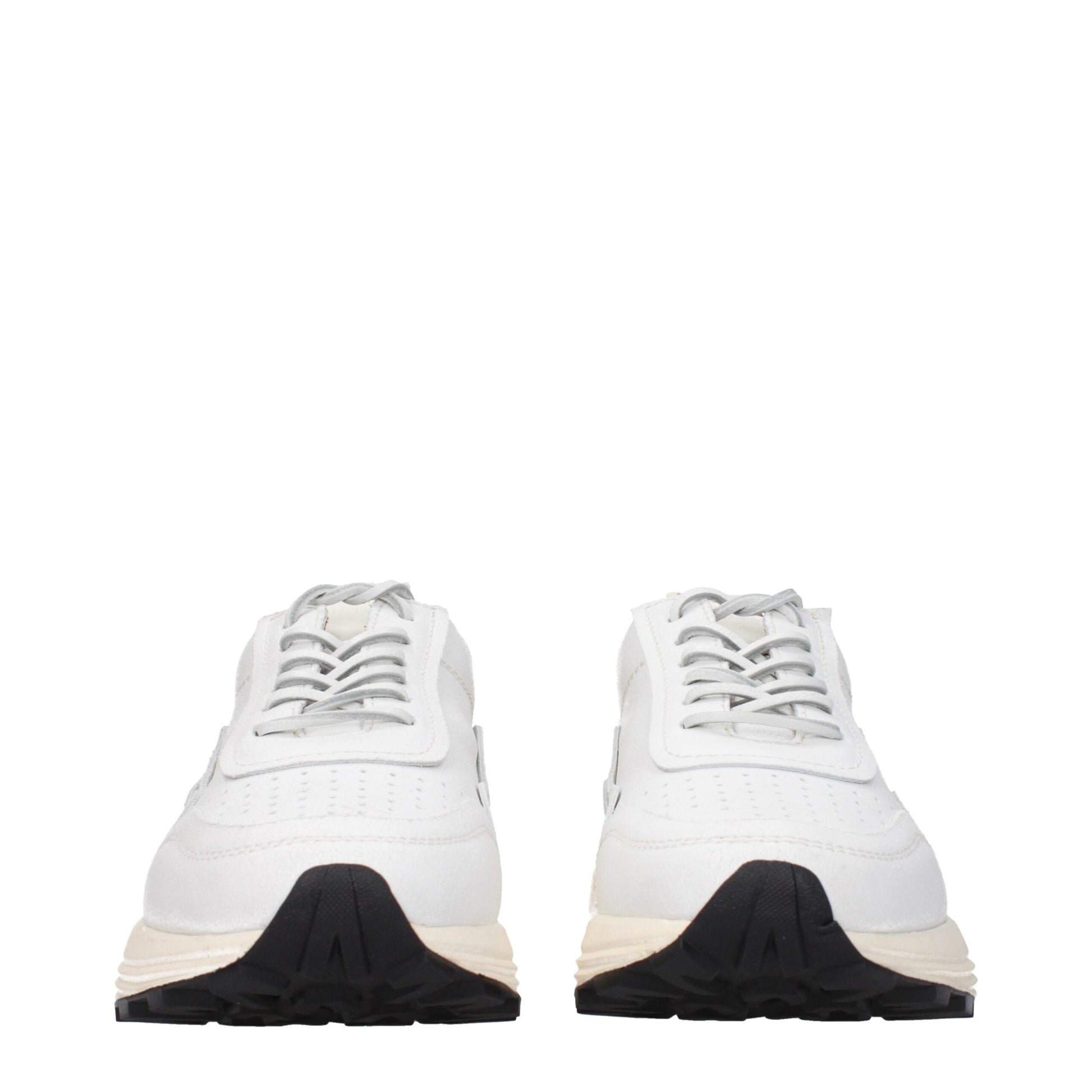 Sneakers by Buttero for men in leather & rubber white presents a on trend silhouette from the Men's Chunky Leather & Rubber Sneakers collection, showcasing a on trend chunky style for an elevated aesthetic.