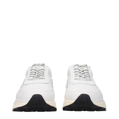 Sneakers by Buttero for men in leather & rubber white presents a on trend silhouette from the Men's Chunky Leather & Rubber Sneakers collection, showcasing a on trend chunky style for an elevated aesthetic.
