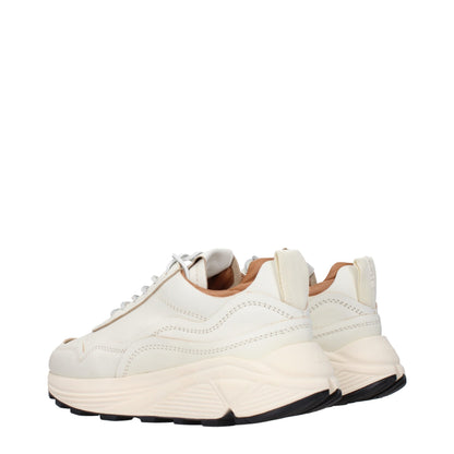 Sneakers by Buttero for men in leather & rubber white features a chic design, perfectly showcasing the chic low-top style of this Men's Low Top Leather & Rubber Sneakers.
