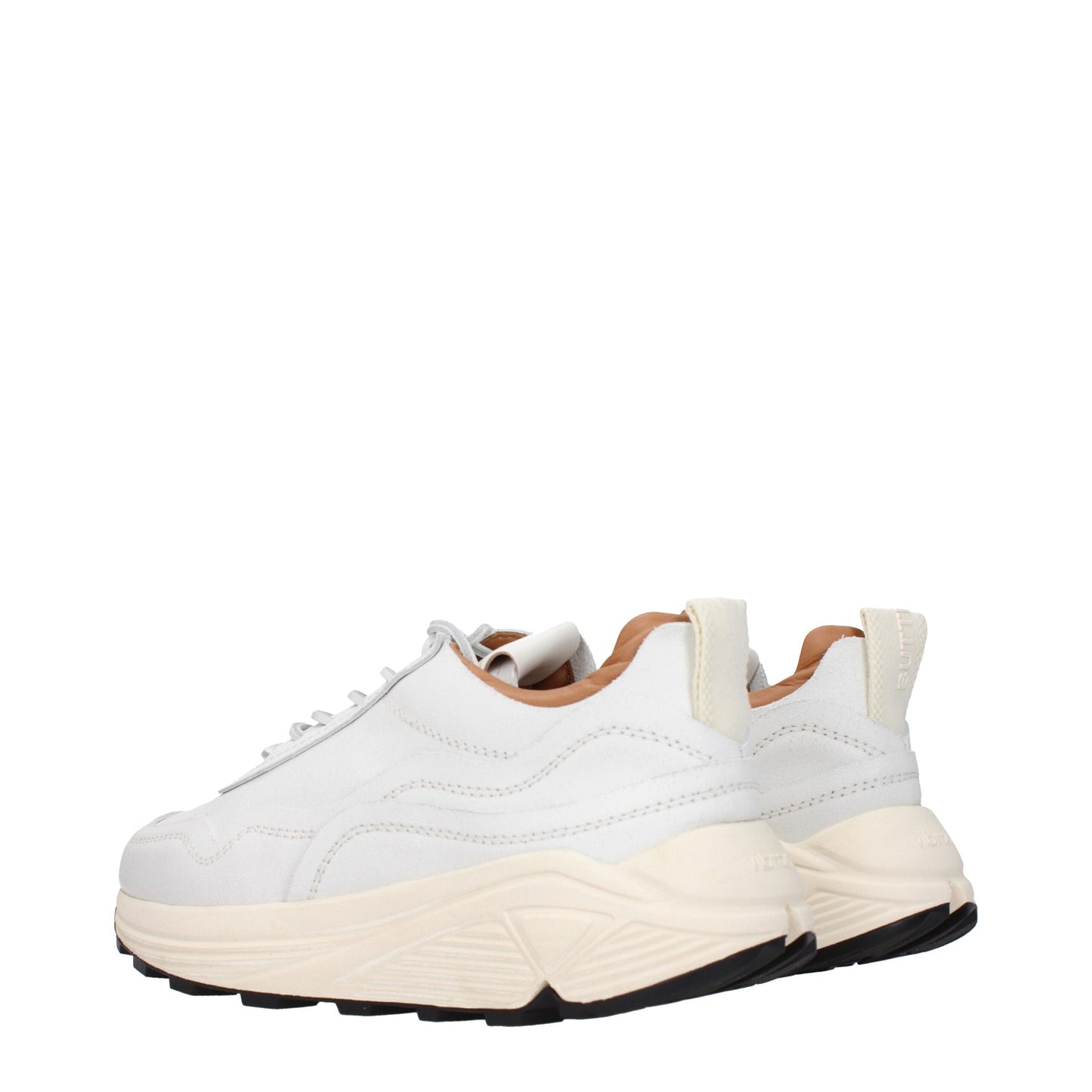 Sneakers by Buttero for men in leather & rubber white features an versatile design from the Men's Chunky Leather & Rubber Sneakers collection, highlighting a versatile chunky style for a premium, high-fashion look.