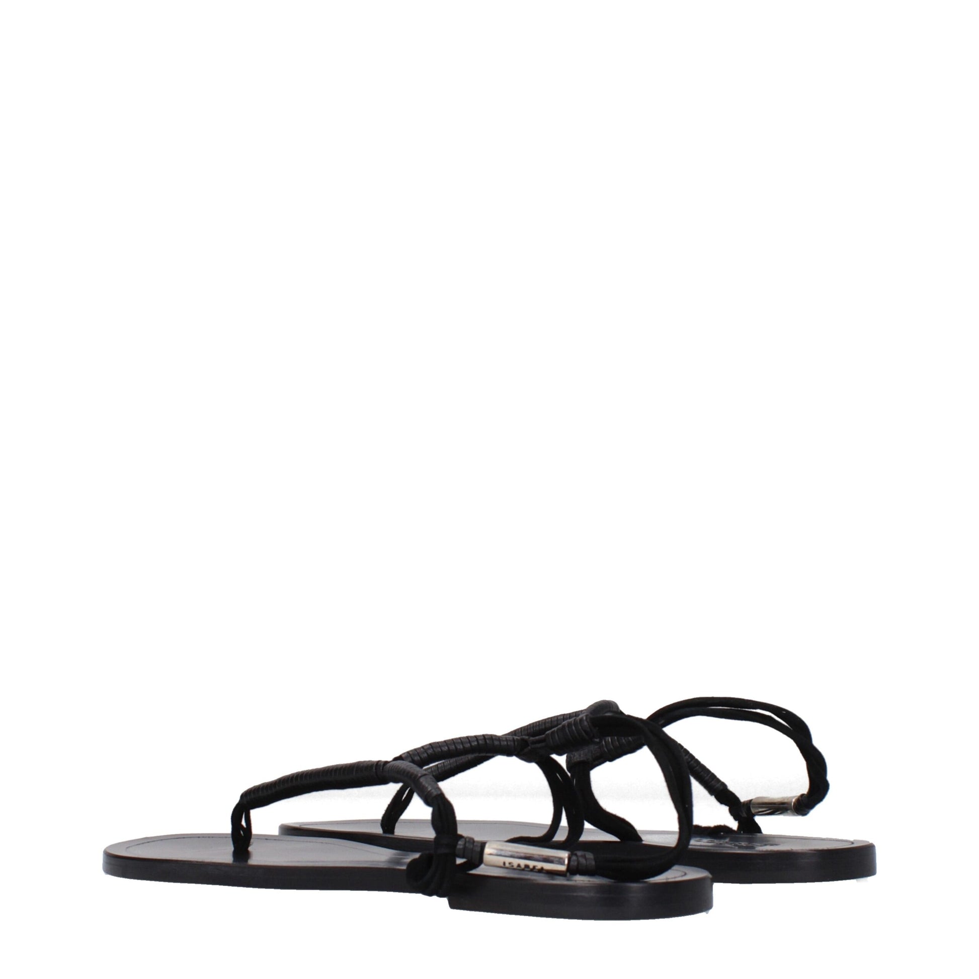 Flat Flip-Flop Sandals by Isabel Marant for women in leather black features an statuesque Women's Leather Flat Flip-Flop Sandals silhouette with a refined flat and elegant open toe style.