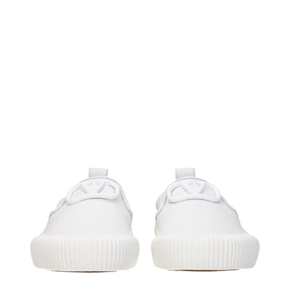 Flat Loafer Slip-On Shoes by Valentino Garavani for men in leather & rubber white features an ergonomic silhouette, perfectly showcasing Men's Leather & Rubber Flat Loafer Slip-On Shoes with its distinct flat and elegant round toe style.