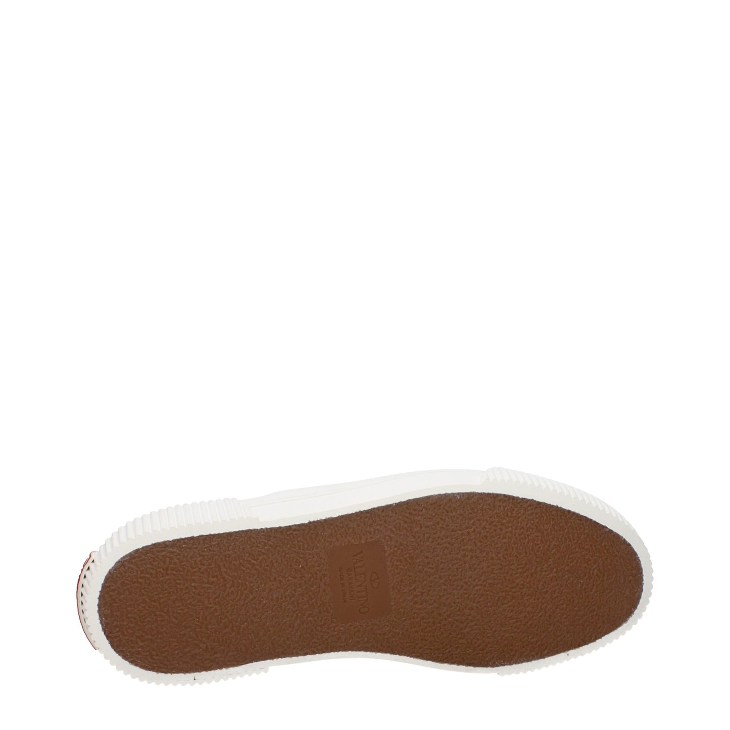 Flat Loafer Slip-On Shoes by Valentino Garavani for men in rubber & fabric white showcases a timeless silhouette from the Men's Rubber & Fabric Flat Loafer Slip-On Shoes collection, featuring a timeless flat and round toe style for a timeless finish.