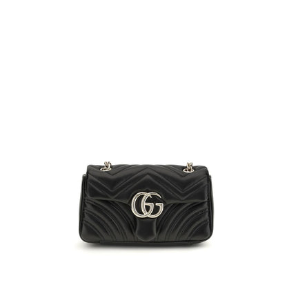 Small Shoulder Flap Bag by Gucci for women in bos taurus nappa leather black, gold, red, patterned & chevron features a effortless chic silhouette with a secure flap, ample , and versatile shoulder-strap for a effortless chic finish.