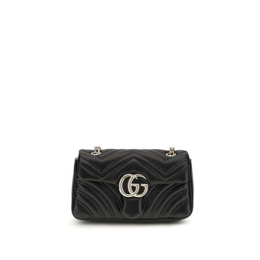 Small Shoulder Flap Bag by Gucci for women in bos taurus nappa leather black, gold, red, patterned & chevron features a effortless chic silhouette with a secure flap, ample , and versatile shoulder-strap for a effortless chic finish.