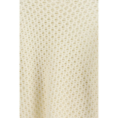 Sweatshirt by Fabiana Filippi for women in polyester capra leather & wool cream presents a smart casual silhouette, featuring a smart casual and for a sophisticated look.
