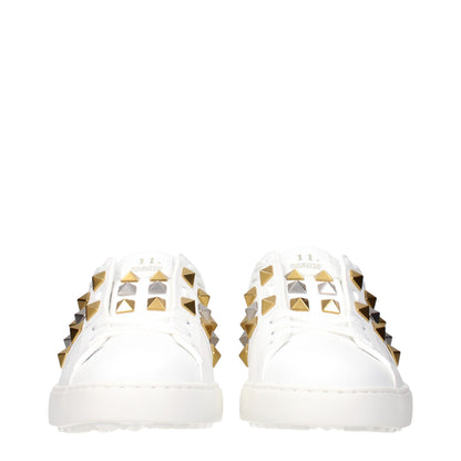 Sneakers by Valentino Garavani for men in leather & rubber white features an fashionable silhouette, showcasing the premium Men's Low Top Leather & Rubber Sneakers in a fashionable low-top style that offers a fashionable finish for refined style.