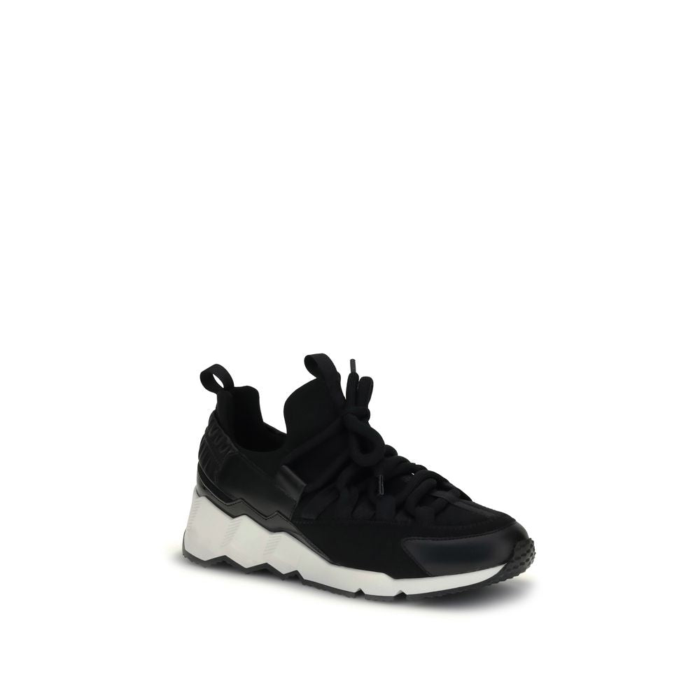 Athletic Sneakers by Pierre Hardy for women in bos taurus calf leather & neoprene black & monogram showcases an impeccable silhouette, defined by an impeccable athletic style design that perfectly captures the essence of the Women's Athletic Bos Taurus Calf Leather & Neoprene Sneakers.