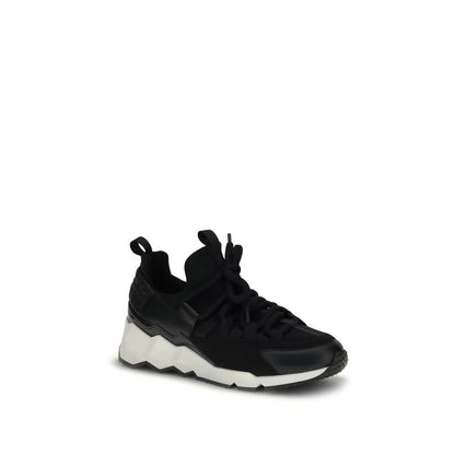 Athletic Sneakers by Pierre Hardy for women in bos taurus calf leather & neoprene black & monogram showcases an impeccable silhouette, defined by an impeccable athletic style design that perfectly captures the essence of the Women's Athletic Bos Taurus Calf Leather & Neoprene Sneakers.
