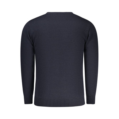 Sweatshirt by Rifle for men in lana wool blend blue features an enviable silhouette, showcasing a premium and refined for a truly enviable finish.