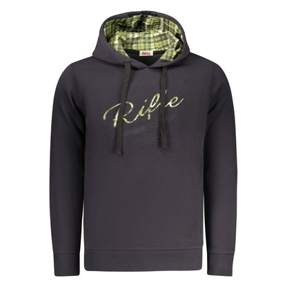 Hooded Sweatshirt Hoodie by Rifle for men in cotton polyester blue features a edgy silhouette, detailed with a edgy hooded neckline and for a refined finish.