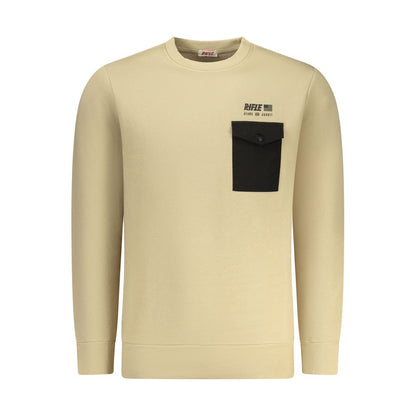 Sweatshirt by Rifle for men in cotton polyester beige & print features an enviable silhouette, showcasing a premium and refined for a truly enviable finish.