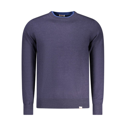 Sweatshirt by Rifle for men in lana wool nylon & polyester blue & signature showcases a slouchy chic silhouette, artfully detailed with a slouchy chic crew neckline and for a slouchy chic finish.
