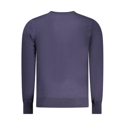 Sweatshirt by Rifle for men in lana wool nylon & polyester blue & signature features an magnificent silhouette, showcasing a sophisticated crew neckline and detail for a truly magnificent finish.