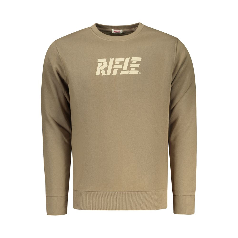 Sweatshirt by Rifle for men in cotton polyester brown & print features an magnificent silhouette, showcasing a sophisticated crew neckline and detail for a truly magnificent finish.