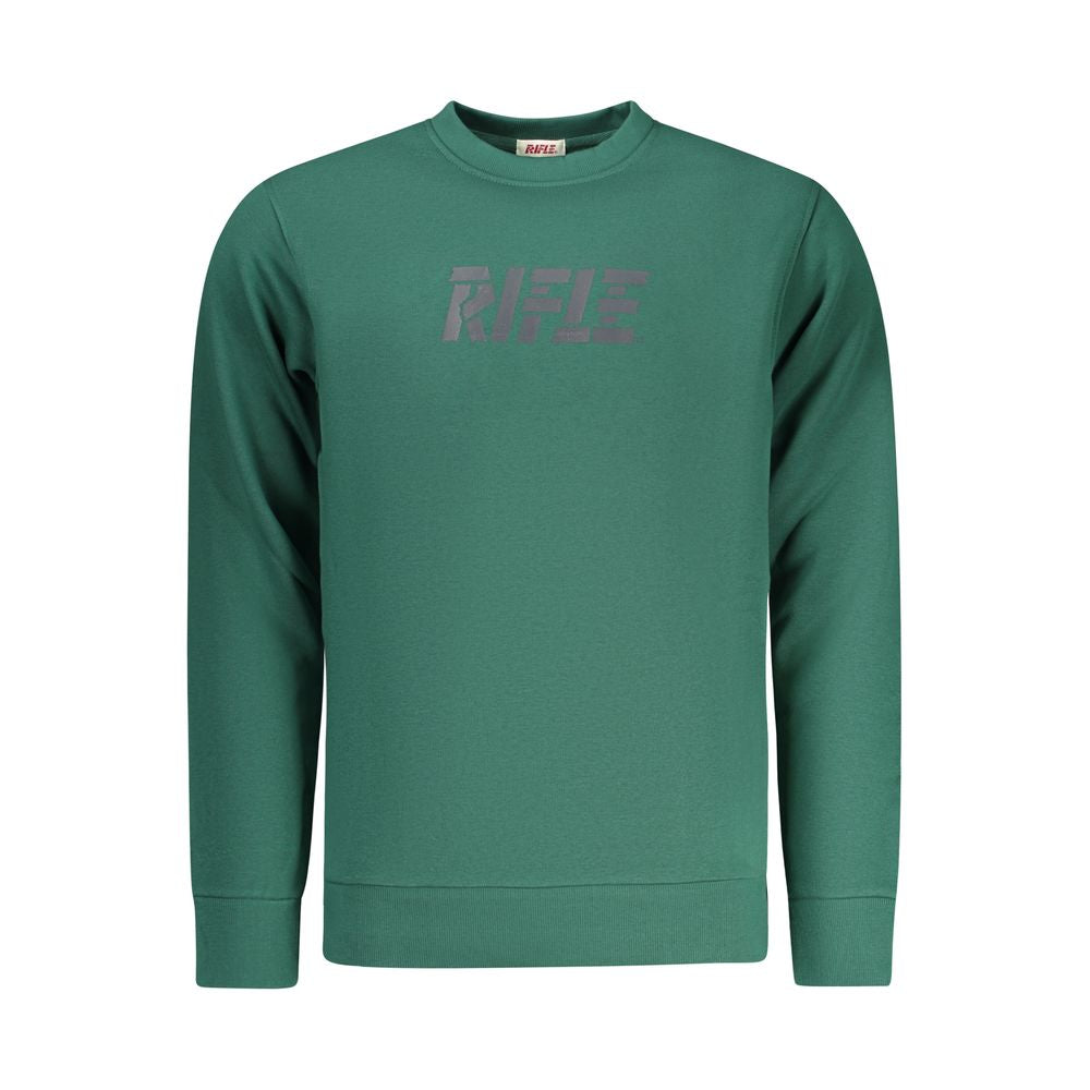 Sweatshirt by Rifle for men in cotton polyester green & print features an enviable silhouette, showcasing a premium and refined crew neckline for a truly enviable finish.