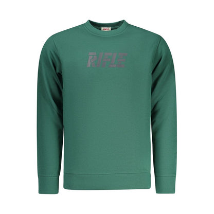 Sweatshirt by Rifle for men in cotton polyester green & print features an enviable silhouette, showcasing a premium and refined crew neckline for a truly enviable finish.