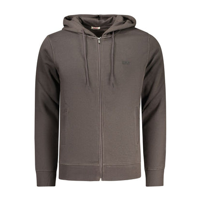 Hooded Sweatshirt Hoodie by Rifle for men in cotton polyester gray & print features an dramatic silhouette, showcasing a sophisticated hooded neckline and dramatic for a refined, modern aesthetic.