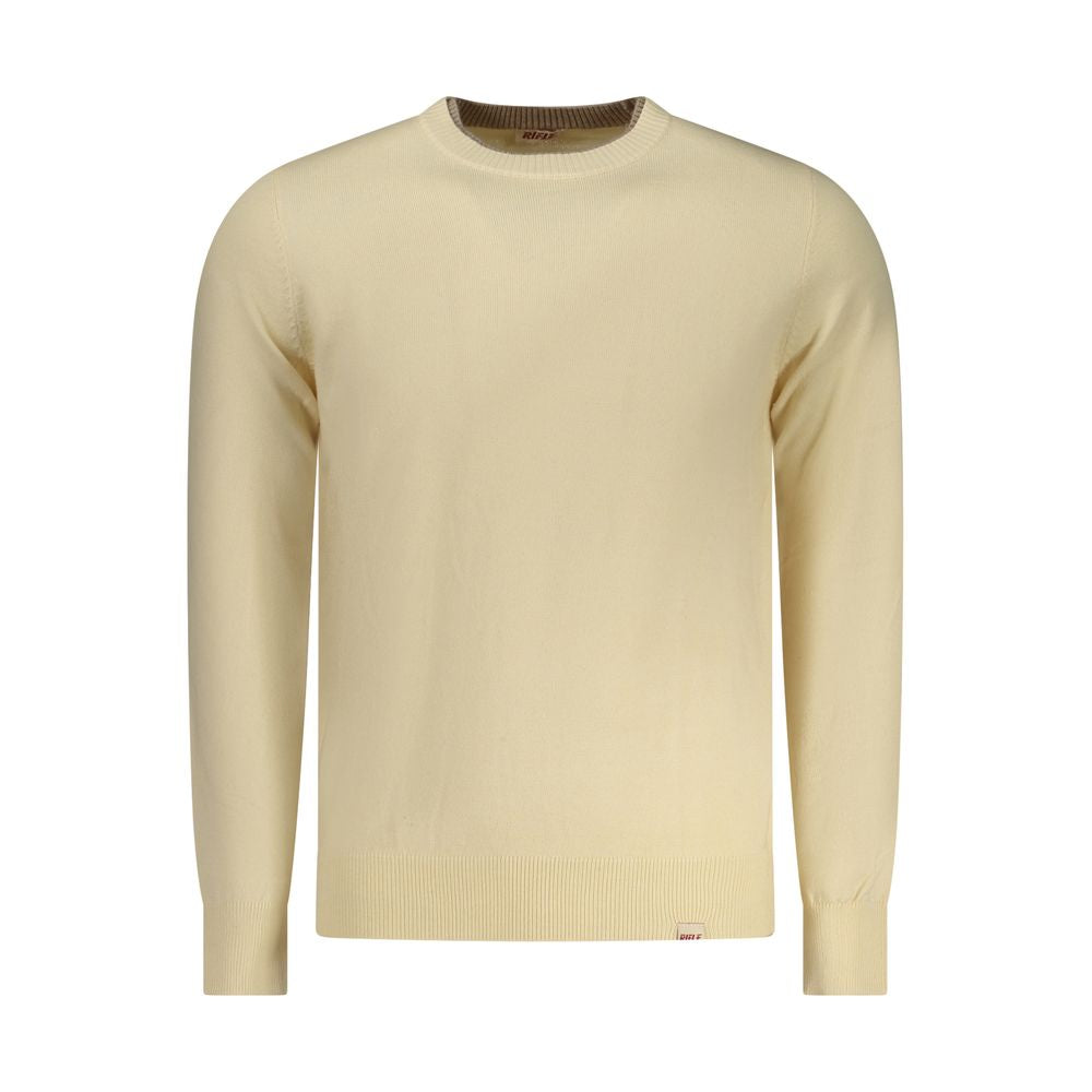 Sweatshirt by Rifle for men in nylon polyester & wool beige features an enviable silhouette, showcasing a premium and refined crew neckline for a truly enviable finish.