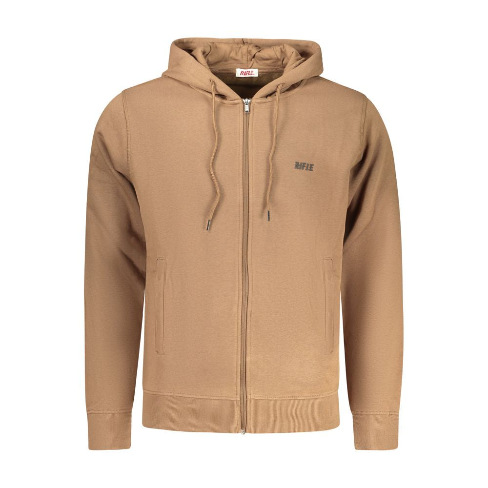 Hooded Sweatshirt Hoodie by Rifle for men in cotton polyester brown & print showcases a city-ready silhouette, artfully detailed with a signature hooded neckline and for a city-ready finish.