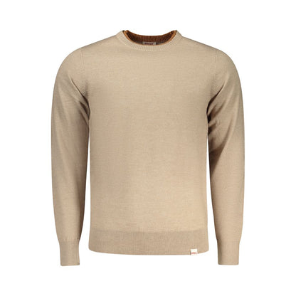 Sweatshirt by Rifle for men in lana wool nylon & polyester beige features an exquisite silhouette, showcasing and crew neckline details for a exquisite look.