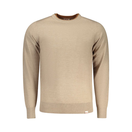 Sweatshirt by Rifle for men in lana wool nylon & polyester beige features an exquisite silhouette, showcasing and crew neckline details for a exquisite look.