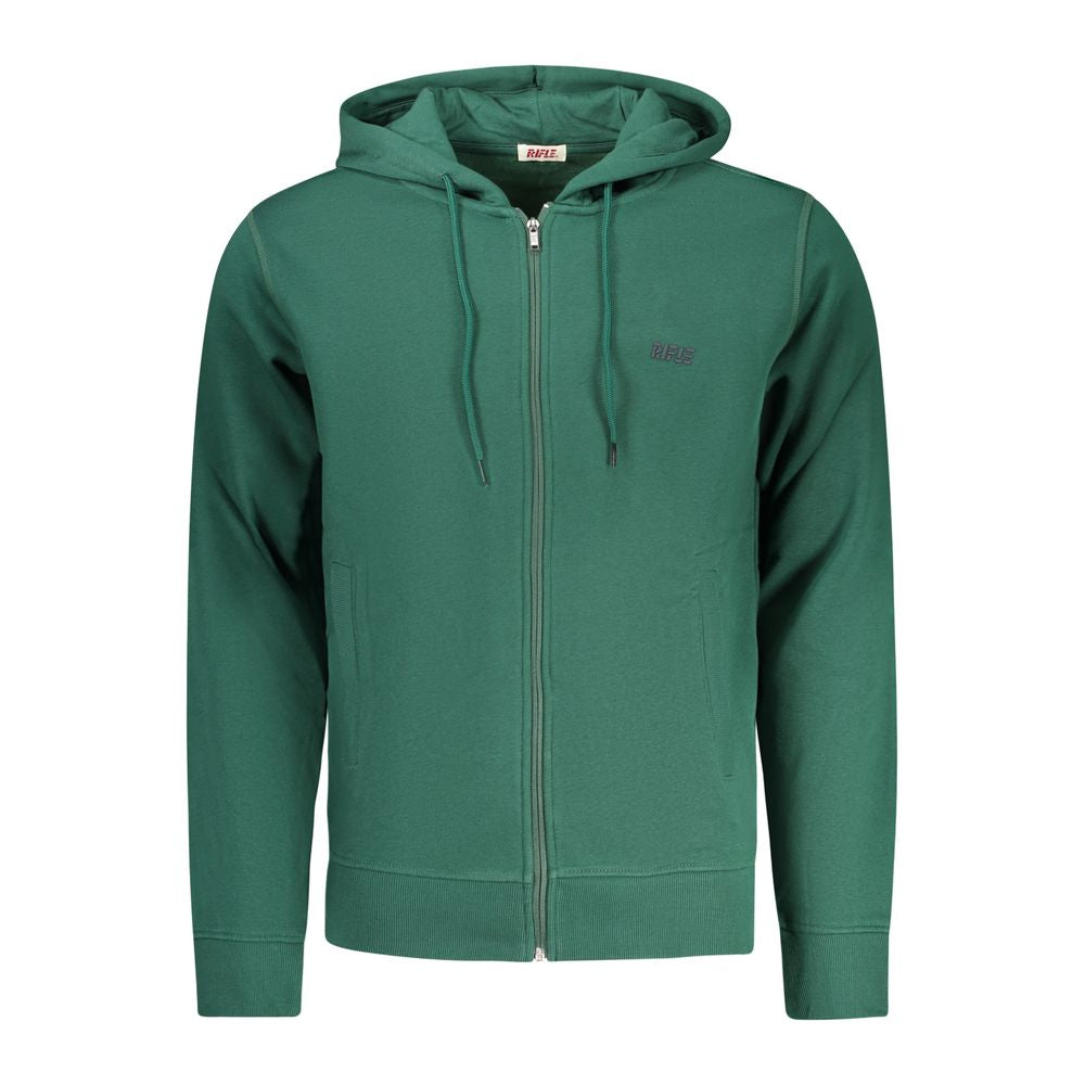 Hooded Sweatshirt Hoodie by Rifle for men in cotton polyester green & print showcases a city-ready silhouette, artfully detailed with a signature hooded neckline and for a city-ready finish.