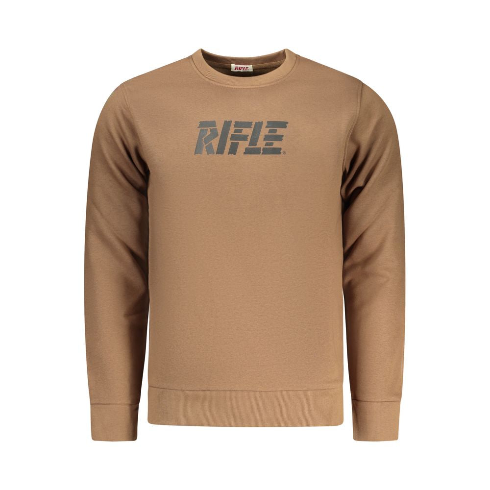 Sweatshirt by Rifle for men in cotton polyester brown & print features an magnificent silhouette, showcasing a sophisticated crew neckline and detail for a truly magnificent finish.