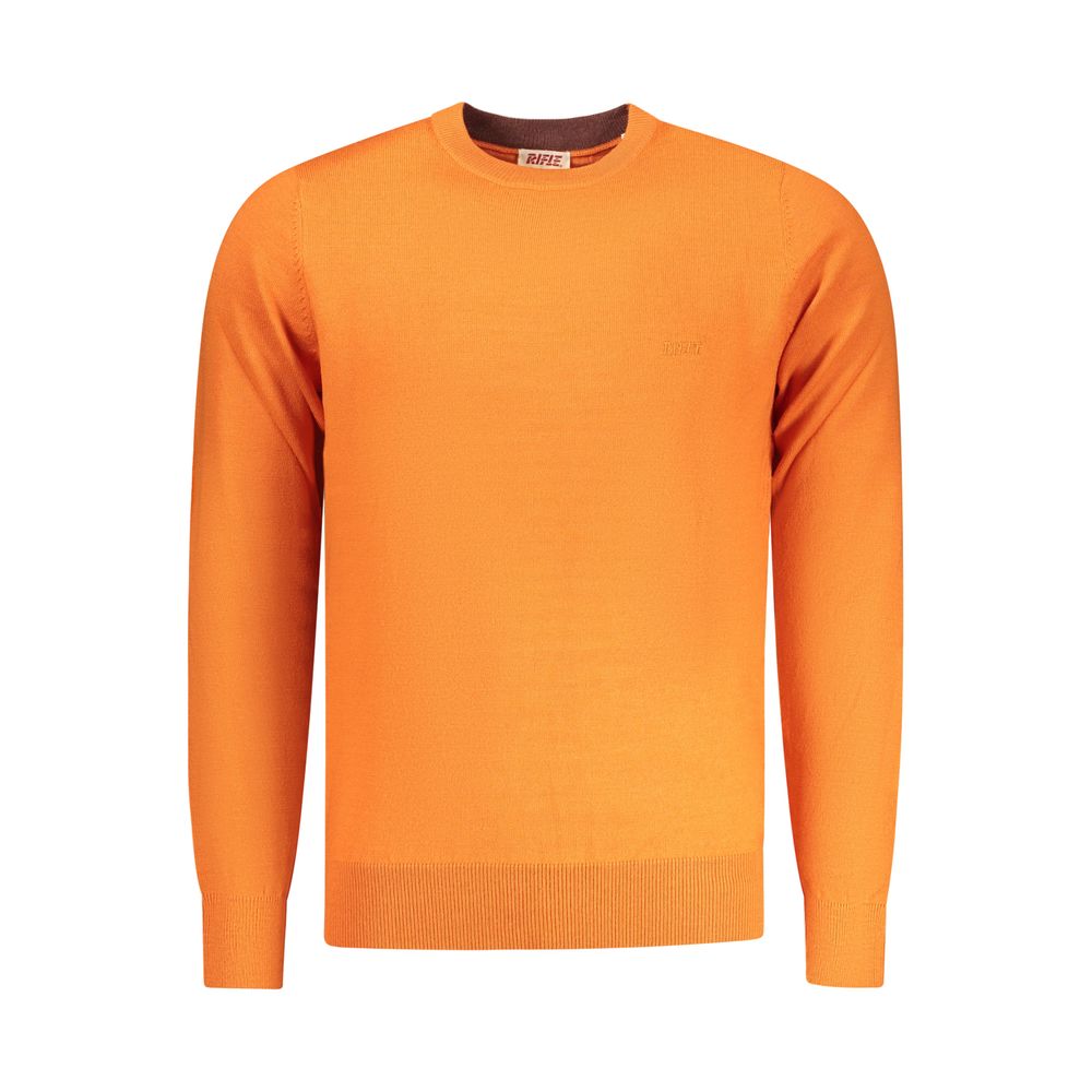 Sweater by Rifle for men in lana wool nylon & polyester orange showcases an masterful silhouette, artfully detailed with a masterful crew neckline and for a sophisticated, premium finish.