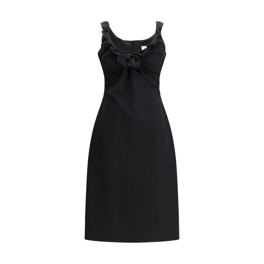 Dress by Magda Butrym for women in polyamide silk & cotton black features an sultry silhouette defined by a and sleeveless, falling to an sultry short for a sultry look.
