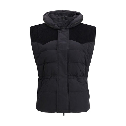 Vest by Isabel Marant Étoile for women in polyamide cotton polyester corduroy black features an contemporary silhouette, showcasing refined pockets & insulated and a contemporary high-neck neckline for a sophisticated layered look.