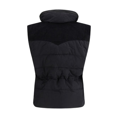Vest by Isabel Marant Étoile for women in polyamide cotton polyester corduroy black features a enviable silhouette, elegantly detailed with a enviable high-neck neckline and functional pockets & insulated for a enviable finish.
