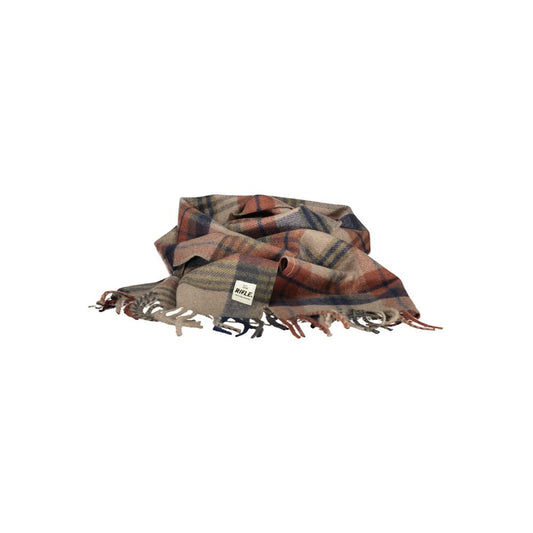 Rifle Polyester & Viscose Scarf - Brown Tartan Signature