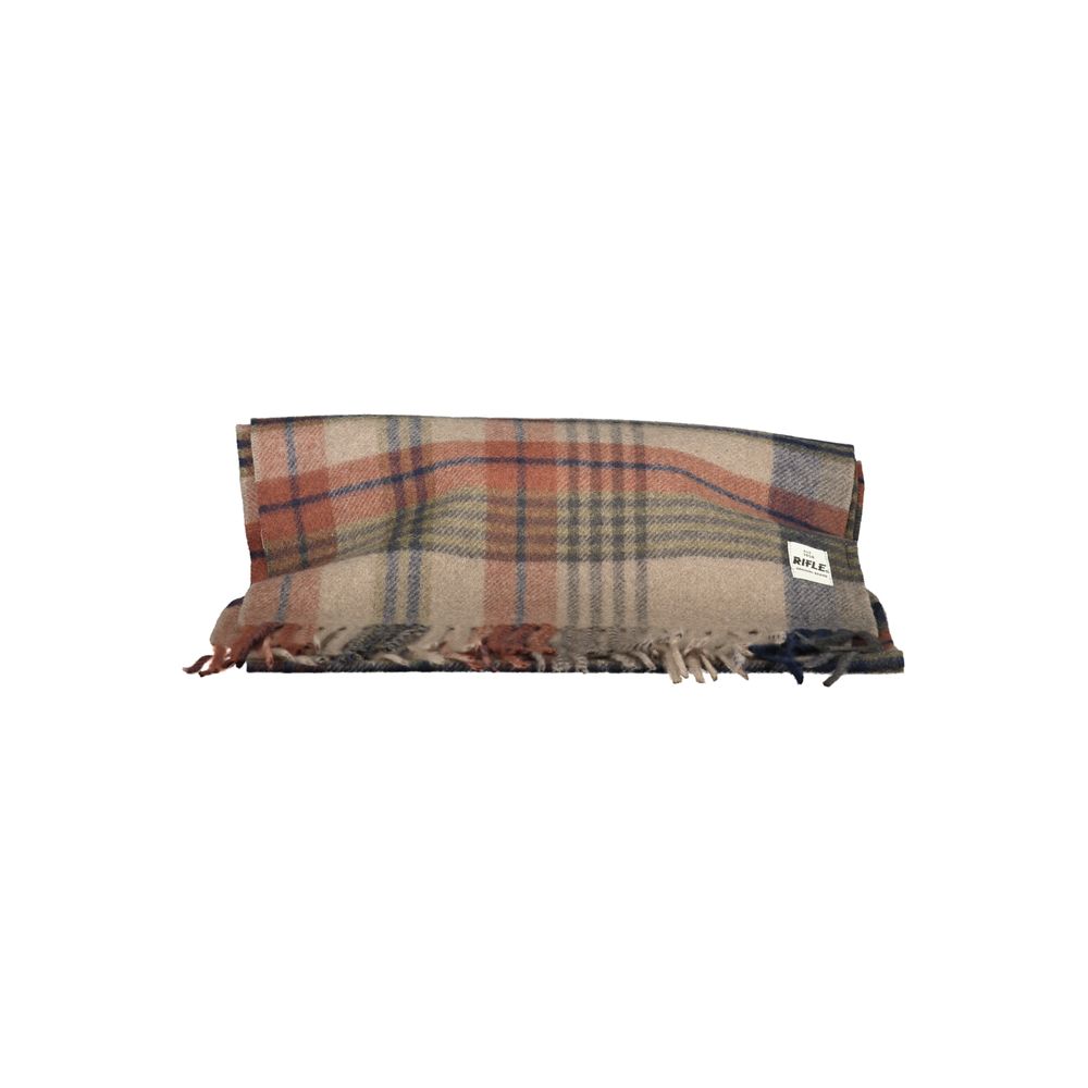 Rifle Polyester & Viscose Scarf - Brown Tartan Signature