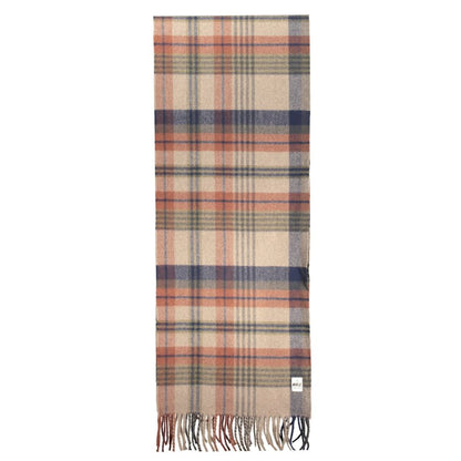 Rifle Polyester & Viscose Scarf - Brown Tartan Signature