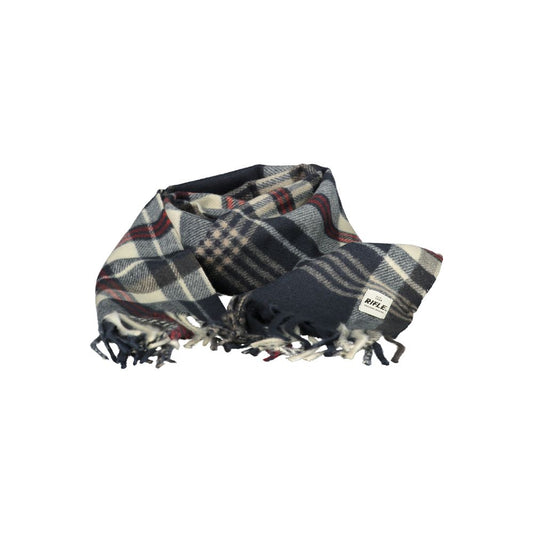 Rifle Polyester & Viscose Scarf - Blue Tartan