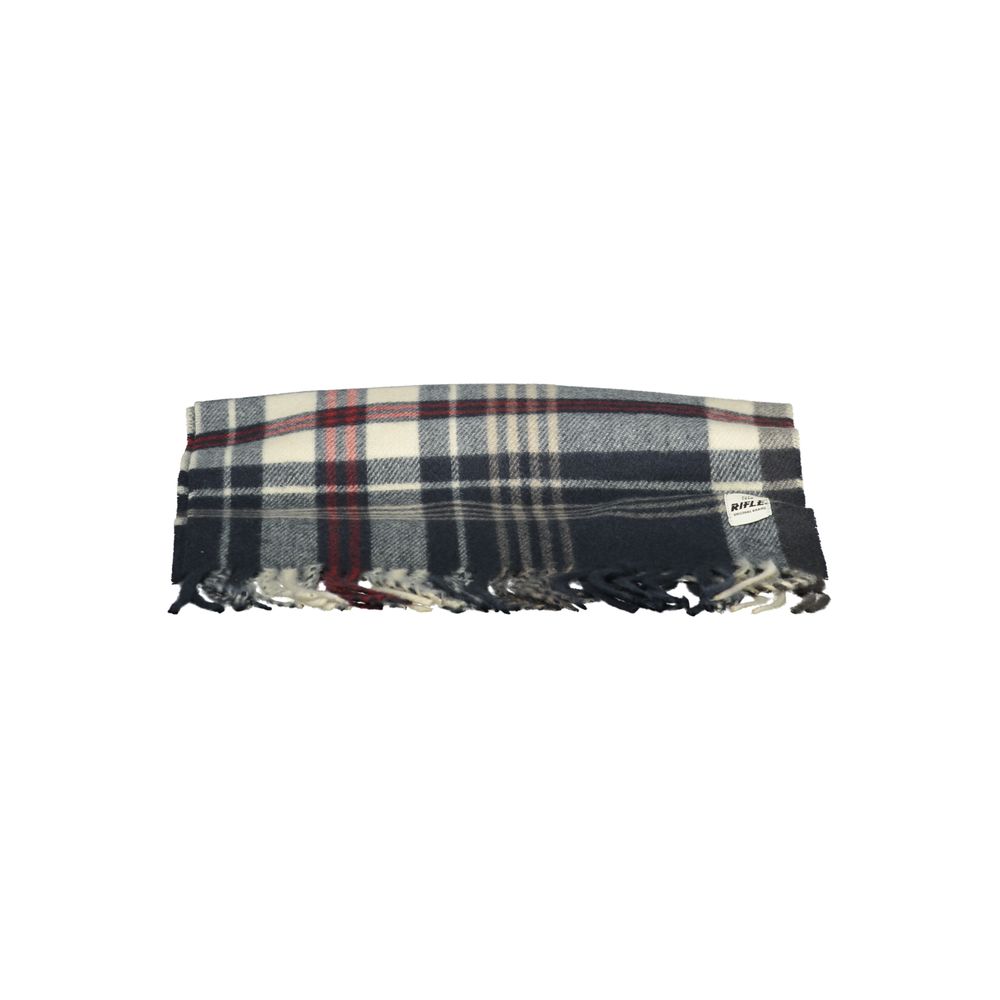 Rifle Polyester & Viscose Scarf - Blue Tartan