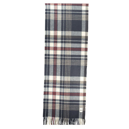 Rifle Polyester & Viscose Scarf - Blue Tartan