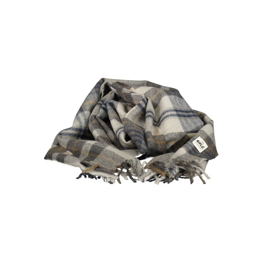 Rifle Polyester & Viscose Scarf - Gray Tartan