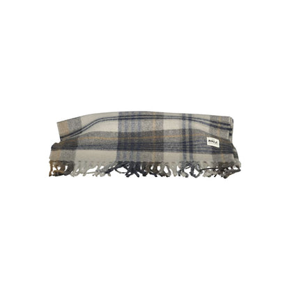 Rifle Polyester & Viscose Scarf - Gray Tartan