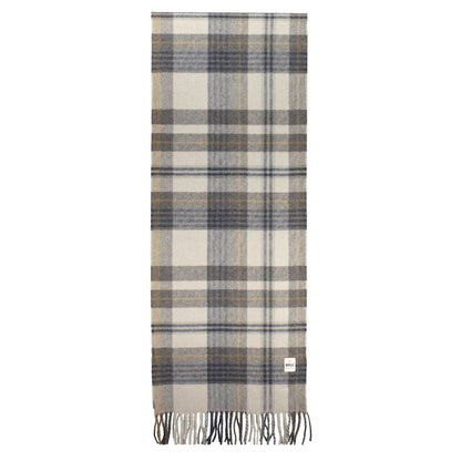 Rifle Polyester & Viscose Scarf - Gray Tartan