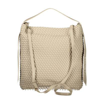Handbag by Mario Valentino for women in polyurethane beige features a exquisite silhouette, showcasing a secure zipper and exquisite with versatile shoulder-strap, adjustable-strap & handle for a exquisite finish.