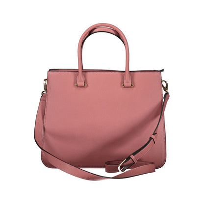 Mario Valentino Polyurethane Handbag - Pink Signature