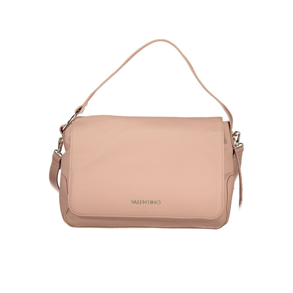 Shoulder Handbag by Mario Valentino for women in polyurethane pink presents a ornamental silhouette, showcasing a secure zipper, ample internal-pockets, and versatile shoulder-strap, adjustable-strap, detachable-strap & handle for a ornamental finish.