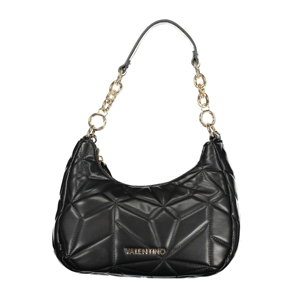 Evening Handbag by Mario Valentino for women in polyurethane black features a ornamental silhouette, showcasing a secure zipper, ample , and ornamental adjustable-strap & handle for a sophisticated look.