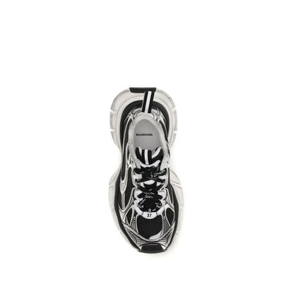 Athletic Sneakers by Balenciaga for women in polyester polyurethane & polyethylene bicolour showcases a architectural silhouette, artfully capturing the essence of the Women's Athletic Polyester Polyurethane & Polyethylene Sneakers with its signature architectural athletic style construction.