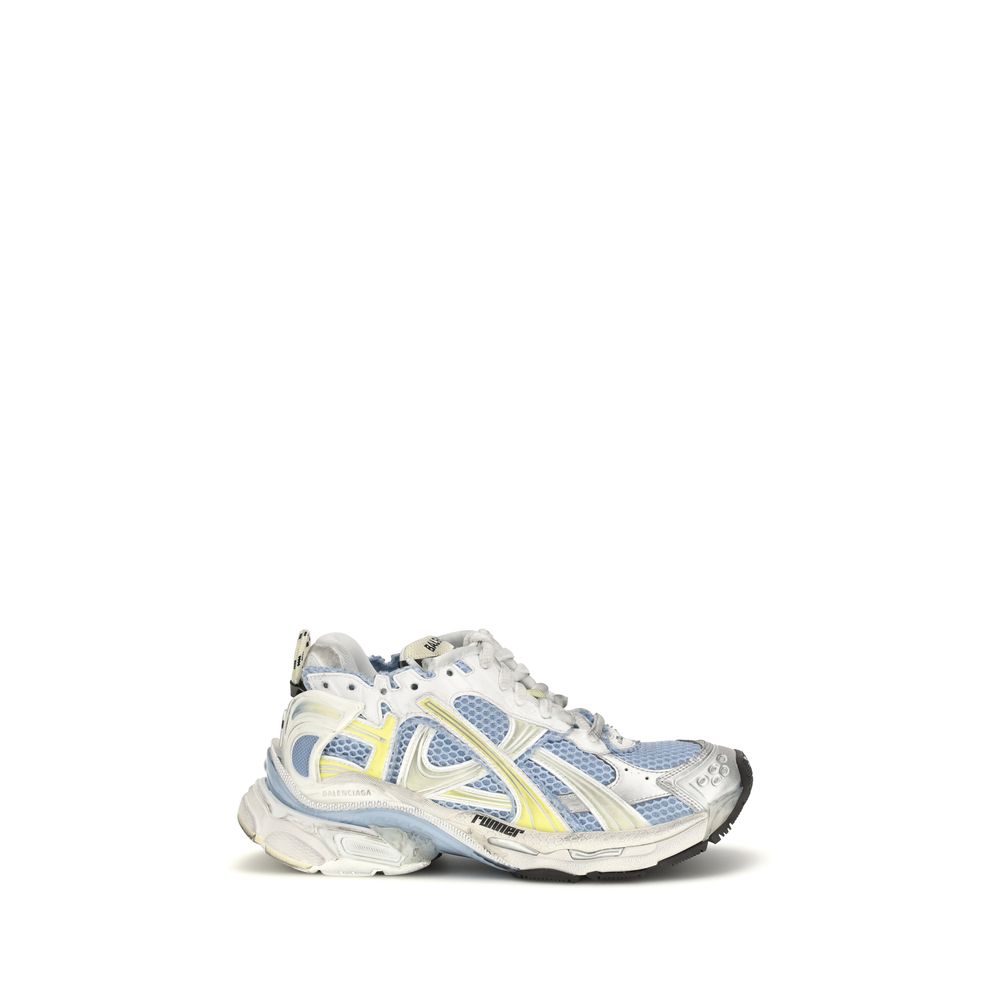Athletic Sneakers by Balenciaga for women in polyester polyethylene & polyurethane multicolor & monogram presents a sleek silhouette, perfectly capturing the athletic style essence of Women's Athletic Polyester Polyethylene & Polyurethane Sneakers with its sleek design and premium finish.