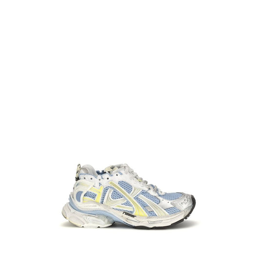 Athletic Sneakers by Balenciaga for women in polyester polyethylene & polyurethane multicolor & monogram presents a sleek silhouette, perfectly capturing the athletic style essence of Women's Athletic Polyester Polyethylene & Polyurethane Sneakers with its sleek design and premium finish.