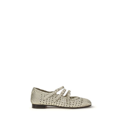 Ballet Flat Shoes by Carel Paris for women in bos taurus calf leather silver presents a impeccable silhouette as Hug Women's Bos Taurus Calf Leather Ballet Flat Shoes, artfully designed with a and a impeccable for a refined, upscale finish.