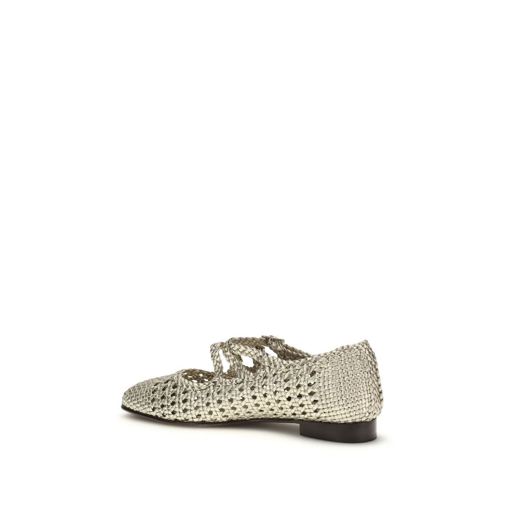 Ballet Flat Shoes by Carel Paris for women in bos taurus calf leather silver features an statuesque silhouette from the Hug Women's Bos Taurus Calf Leather Ballet Flat Shoes collection, showcasing a and a statuesque for a statuesque look.